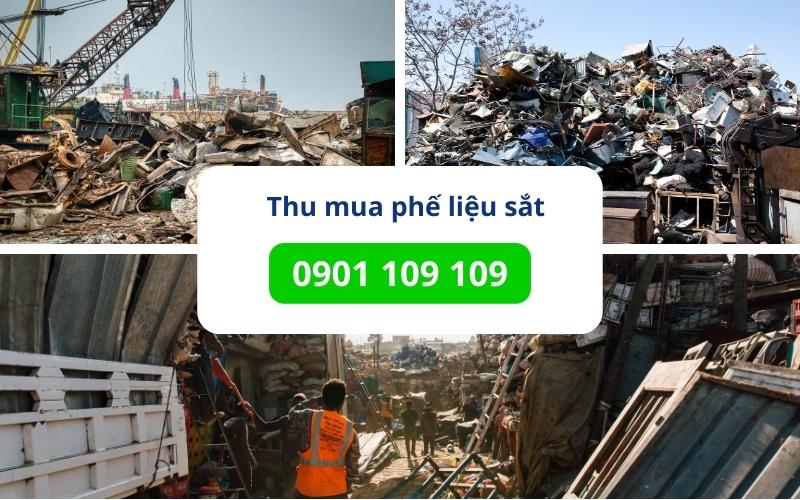 Nhân viên đang thu mua sắt phế liệu Nhân viên đang thu mua sắt phế liệu